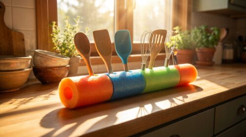 ontdek hoe een eenvoudige zwembadnoedel in de keuken een verrassende oplossing biedt voor een veelvoorkomend dagelijks probleem.